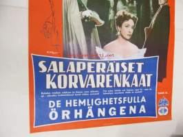 Salaperäiset korvarenkaat - De hemlighetsfulla örhängena -elokuvajuliste, Charles Boyer, Danielle Darrieux, Max Ophuls