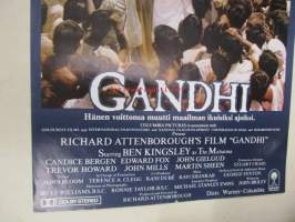 Gandhi -elokuvajuliste, Ben Kingsley, Candice Bergen, Richard Attenborough