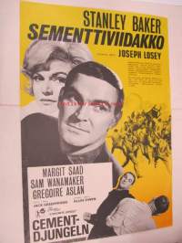 Sementtiviidakko - Cementdjungeln -elokuvajuliste, Stanley Baker, Margit Saad, Joseph Losey
