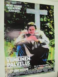 Viimeinen palvelus - Tystat vittne -elokuvajuliste, Mickey Rourke, Bob Hoskins, Mike Hedges