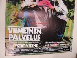 Viimeinen palvelus - Tystat vittne -elokuvajuliste, Mickey Rourke, Bob Hoskins, Mike Hedges