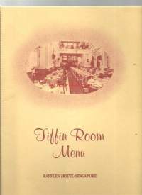 Menu - Tiffin Room Singapore 80-luku - ruokalista  8 sivuinen