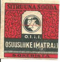 Sitruuna Sooda sokerista -   juomaetiketti