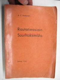 Rautatieasiain suurhakemisto B-osa (mm. 33 sivuinen kuvitettu osuus matkalipuista ja niiden ulkonäöstä)