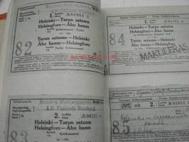 Rautatieasiain suurhakemisto B-osa (mm. 33 sivuinen kuvitettu osuus matkalipuista ja niiden ulkonäöstä)