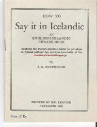 Kuinka sanot sen Islanniksi; How to say it in Icelandic; lause (fraasi) sanakirja
