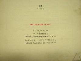 Viimeisiä levy-säveleitä ym. nr 37 1936