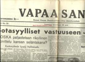 Vapaa Sana  nro 20 / 25.1.1945