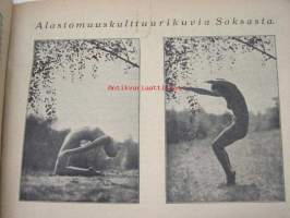 Työväen Urheilulehti 1926 -kesäjulkaisu, Kansikuvituslogo Ola Fogelberg, sis. mm. artikkelit / kuvat; Joukkovoima, Urheilu yhteiskunnallisena ilmiönä,