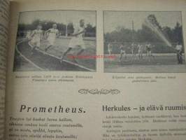 Työväen Urheilulehti 1926 -kesäjulkaisu, Kansikuvituslogo Ola Fogelberg, sis. mm. artikkelit / kuvat; Joukkovoima, Urheilu yhteiskunnallisena ilmiönä,