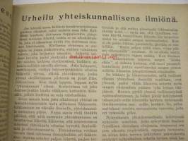 Työväen Urheilulehti 1926 -kesäjulkaisu, Kansikuvituslogo Ola Fogelberg, sis. mm. artikkelit / kuvat; Joukkovoima, Urheilu yhteiskunnallisena ilmiönä,