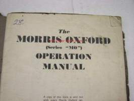 Morris Oxford (Series MO) Operation Manual -käyttöohjekirja