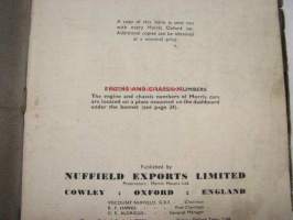 Morris Oxford (Series MO) Operation Manual -käyttöohjekirja