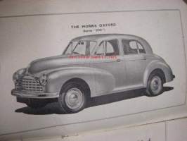 Morris Oxford (Series MO) Operation Manual -käyttöohjekirja