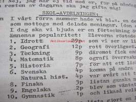 &quot;Sensationella Blaskan&quot; -ruotsinkieliset monistetut koulu- / koululaislehdet vuodelta 1968