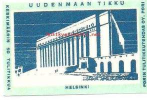 Uudenmaan tikku, Helsinki -tulitikkuetiketti