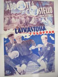 Laivastossa - I flottan -elokuvajuliste, Bud Abbott, Lou Castello