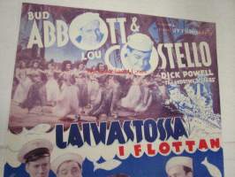 Laivastossa - I flottan -elokuvajuliste, Bud Abbott, Lou Castello