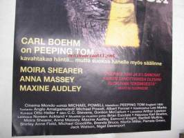Peeping Tom -elokuvajuliste, Carl Boehm, Moira Shearer, Michael Powell