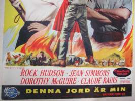 Tämä maa on minun - Denna jord är min -elokuvajuliste, Rock Hudson, Jean Simmons, Henry King