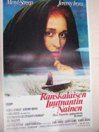 Ranskalaisen luutnantin nainen - Den franska löjtnantens kvinna -elokuvajuliste, Meryl Streep, Jeremy Irons, Karel Reisz