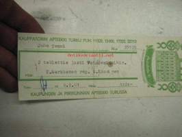 Kauppatorin Apteekki, Turku, 4.8.1961 -apteekkisignatuuri