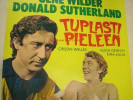Tuplasti pieleen - Vackert brorsan! -elokuvajuliste, Gene Wilder, Donald Sutherland, Bud Yorkin
