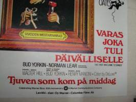 Varas joka tuli päivälliselle - Tjuven som kom på middag -elokuvajuliste, Ryan O&#039;Neal, Jacqueline Bisset, Bud Yorkin