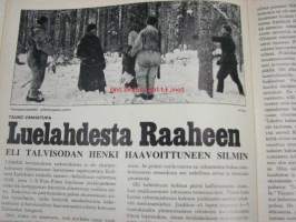 Kansa Taisteli 1976 nr 1, tunnussana Kemi, Suomussalmen taistelualueen kartta, JR 57 Lumisuon &quot;joulupukkipataljoonasta&quot;