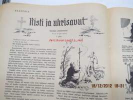 Säästäjä 1939 nr 1, Kansikuvitus Eeli Jaatinen, sis. mm. seur. artikkelit; Kukkaron katselmusta, Risti ja uhrisavut -kertomus, Laiska prinssi ja ahkera