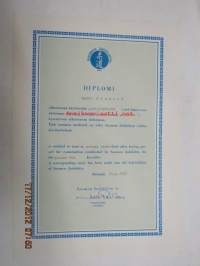 Suomen Judoliitto, Diplomi, Matti Niemelä oikeutetaan käyttämään oranssipäistä vyötä... nuorten 4. kyu-arvoon oikeuttavan tutkinnon, 25.6.1970