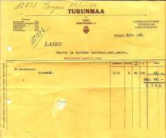 Turunmaa - firmalomake -   1928