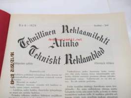 Teknillinen Reklaamilehti Alinko Tekniskt Reklamblad 1929 nr 6 -tukkuliikkeen asiakas- ja mainoslehti