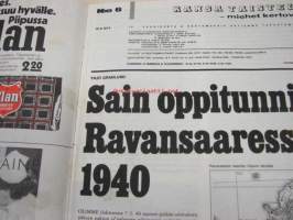Kansa Taisteli 1974 nr 6, Artikkeli Sain oppitunnin Ravansaaressa 1940, kirj Yrjö Granlund. (karttakuva sekä kuvia taistelualueelta),  Manssilan muistoja, kirj
