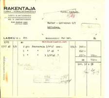 Rakentaja - firmalomake -   1949