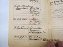 Työväen taskukirja 1925, kuulunut Vilho Sirénille
