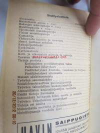 Työväen taskukirja 1925, kuulunut Vilho Sirénille