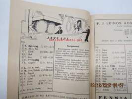Folk kalender XVII 1928, innehåller mm. följande artikel; I anledning av tioårsminnet - inbördeskrig, Hur vi bygger och bor, Litet om suggestion och hypnos, Ur