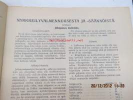 Työväen Urheilulehti 1924 nr 13, Kansikuvituslogo Ola Fogelberg, sis. mm. artikkelit / kuvat; Erotuomarin tehtävistä jalkapallossa, Nyrkkeilyvalmennuksesta ja