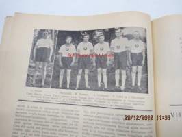Työväen Urheilulehti 1924 nr 13, Kansikuvituslogo Ola Fogelberg, sis. mm. artikkelit / kuvat; Erotuomarin tehtävistä jalkapallossa, Nyrkkeilyvalmennuksesta ja