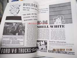 American Builder and Building Age May 1937 -koteja ja rakentamista Amerikan malliin, erittäin runsaasti mainoksia materiaaleista, työkaluista, keittiökoneista ym.