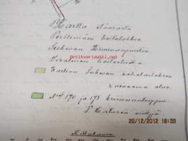 Sukevan Kruununpuisto / Valtion Sukevan sahalaitos - Riita heinänkorjuusta / heinittämisestä - Iisalmen käräjät 1920 riita-asia - erinomainen kartta alueesta