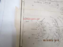 Rom -3 kappaletta karttoja Roomasta, 1800-luvulta, irroitettu kirjasta