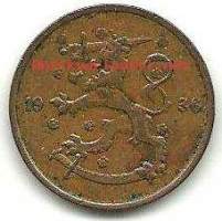 5 penniä  1936