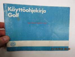 Volkswagen Golf 1986 -käyttöohjekirja