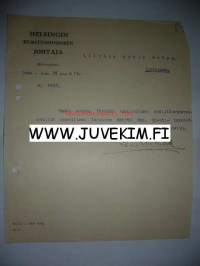 Helsingin Kuritushuone Johtaja Helsinki 15.10.1919 -asiakirja
