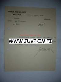 Helsingin Kuritushuone Tirehtööri Helsinki 15.5.1915 -asiakirja