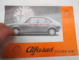 Alfa Romeo Alfasud -myyntiesite