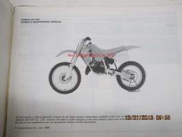 Honda CR125R 1989 owner´s maintenance manual -omistajan huolto-ohjekirja