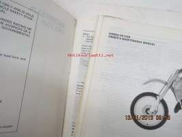 Honda CR125R 1989 owner´s maintenance manual -omistajan huolto-ohjekirja